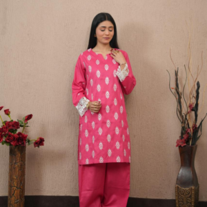 embroidered lawn 2 piece cutwork design
