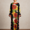 Noir Blossom Hand Embellished Kaftan noir blossom hand embellished kaftan