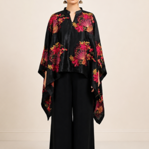 noir heritage multi embroidered kaftan