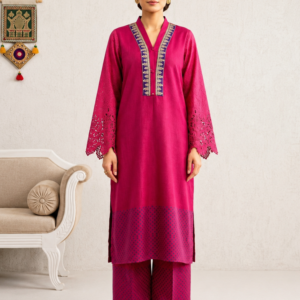 print embroidered grip georgette co ord set